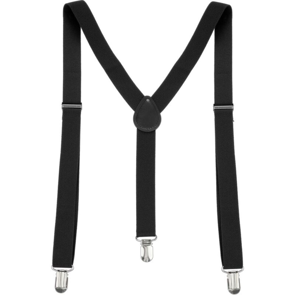 Suspenders Metal Clips Adjustable Elastic Band Y Shaped Suspender Bright Red
